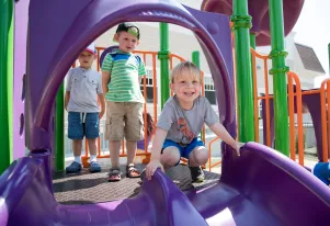 Toddler on Slide